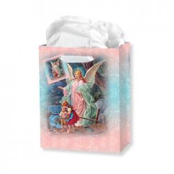  LARGE GUARDIAN ANGEL GIFT BAG WITH TISSUE (10 PC) 